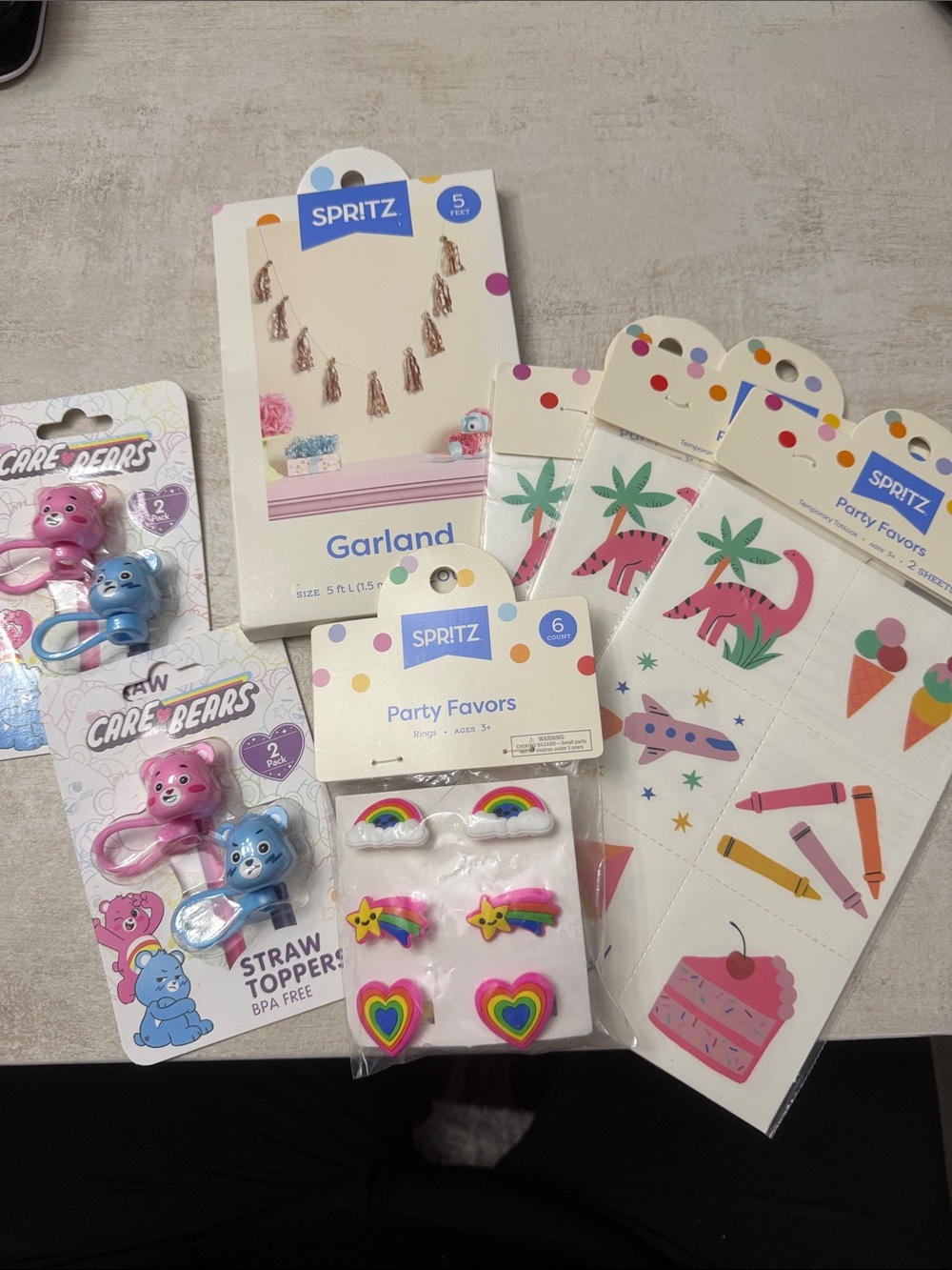 Spritz Pink Dinosaur & Rainbow Party Favor Accessory Pack